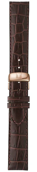 Paski i części Pasek Skórzany Tissot Brązowy 19mm Le Locle z Zapięciem Motylkowym T600044301