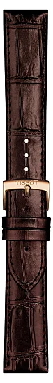 Paski i części Pasek Skórzany Tissot Brązowy 20mm Carson T600043014