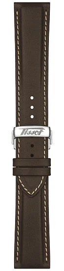 Paski i części Pasek Skórzany Tissot Brązowy 22mm T-Telemetre T600048180