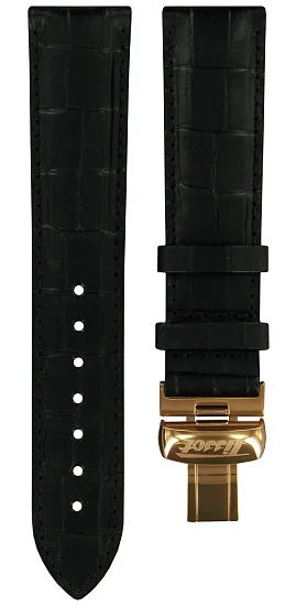 Paski i części Pasek Skórzany Tissot Czarny 20mm Tradition Visodate z Zapięciem Motylkowym T600035970