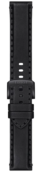 Paski i części Pasek Skórzany Tissot Czarny 22mm Chrono XL T600046826