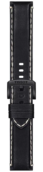 Paski i części Pasek Skórzany Tissot Czarny 22mm Chrono XL T600047173