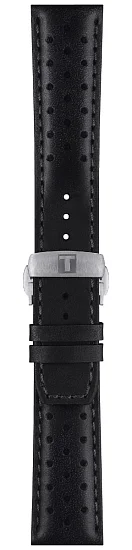 Paski i części Pasek Skórzany Tissot Czarny 22mm PRS 516 z Zapięciem Motylkowym T600046344