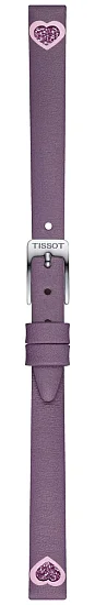 Paski i części Pasek Skórzany Tissot Fioletowy 9mm Lovely T600048697