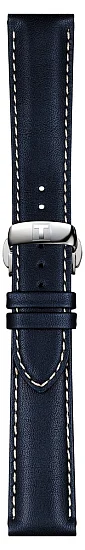 Paski i części Pasek Skórzany Tissot Niebieski 20mm Gentleman z Zapięciem Motylkowym T600045689