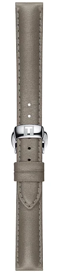Paski i części Pasek Skórzany Tissot Szary 15mm z Zapięciem Motylkowym T-My Lady T600046071