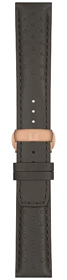 Paski i części Pasek Skórzany Tissot Szary 22mm PRS 516 z Zapięciem Motylkowym T600047341