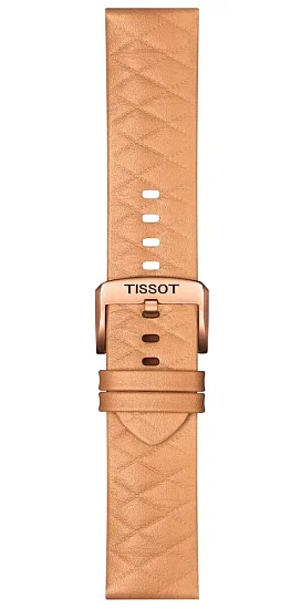 Paski i części Pasek Skórzany Tissot Beżowy 23mm T-Touch Connect Solar T600047287