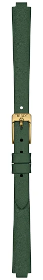 Paski i części Pasek Skórzany Tissot Zielony 10mm Lovely Round T600048096