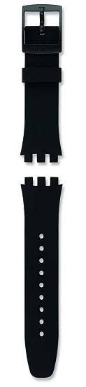 Paski i części Pasek Swatch Chrono Czarny BLACK EFFICIENCY ASUSB400