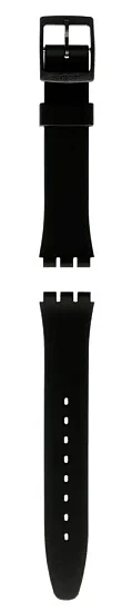 Paski i części Pasek Swatch Gent 17mm Czarny ASO28B000