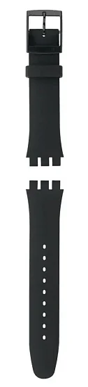 Paski i części Pasek Swatch New Gent 20mm Czarny ASO29B000
