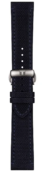 Paski i części Pasek Tekstylny Tissot Granatowy 21mm z Zapięciem Motylkowym Seastar Powermatic 80 T604044497