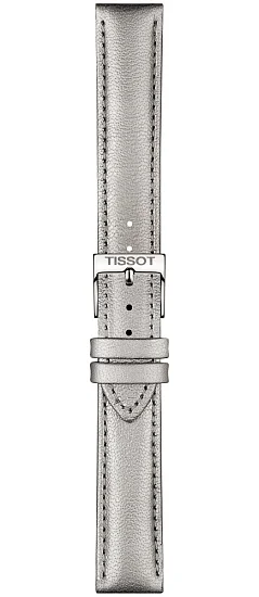 Paski i części Pasek Tissot Szary Skórzany 16mm T852047129