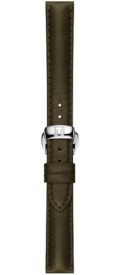 Paski i części Pasek Skórzany Tissot Zielony 15mm z Zapięciem Motylkowym T-My Lady T852046066