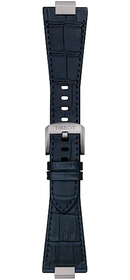 Paski i części Pasek Skórzany Tissot Granatowy 27mm PRX 40 T852047701