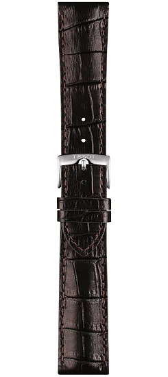 Paski i części Pasek Skórzany Tissot Brązowy 22mm Chrono XL T852041655