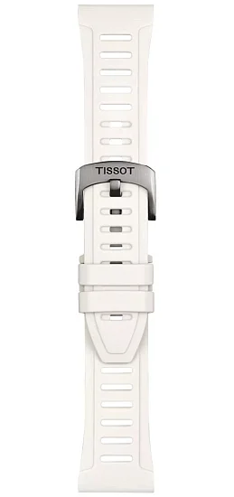 Paski i części Pasek Gumowy Tissot Biały 21mm T-Touch Connect Solar T603048906