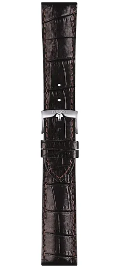 Paski i części Pasek Skórzany Tissot Brązowy 22mm Chrono XL T600041655