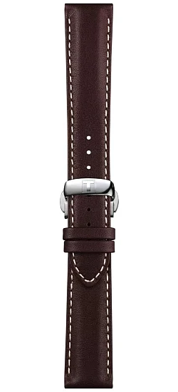 Paski i części Pasek Skórzany Tissot Brązowy 20mm z Zapięciem Motylkowym Gentelman T600043752