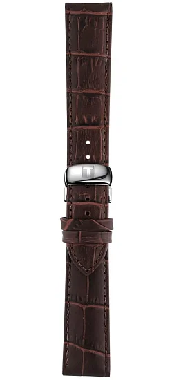 Paski i części Pasek Skórzany Tissot Brązowy 20mm z Zapięciem Motylkowym Tradition T600031946
