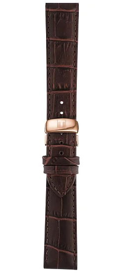 Paski i części Pasek Skórzany Tissot Brązowy 20mm z Zapięciem Motylkowym Tradition T600032290