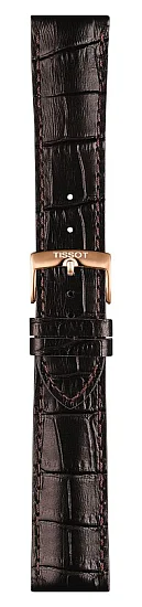 Paski i części Pasek Skórzany Tissot Brązowy 22mm Chrono XL T600041656