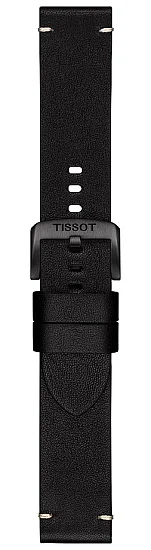 Paski i części Pasek Skórzany Tissot Czarny 22mm Chrono XL T600045723