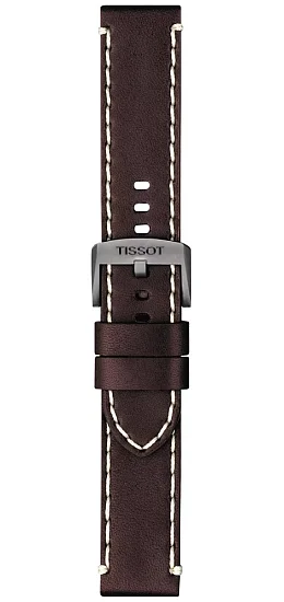 Paski i części Pasek Skórzany Tissot Brązowy 22mm Chrono XL T600041405