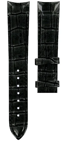 Paski i części Pasek Skórzany Tissot Czarny 18mm Couturier Lady T610032637