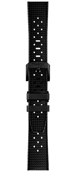 Paski i części Pasek Gumowy Tissot Czarny 20mm Seastar T603049462