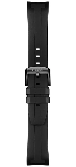 Paski i części Pasek Gumowy Tissot Czarny 22mm Seastar 1000 Quartz Chrono T603042600