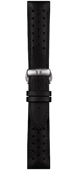 Paski i części Pasek Skórzany Tissot Czarny 22mm z Zapięciem Motylkowym V8 Chrono T600041122