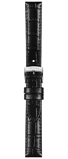 Paski i części Pasek Skórzany Tissot Czarny 15mm Carson Lady T600043622