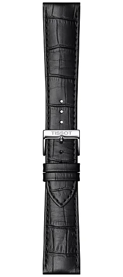 Paski i części Pasek Skórzany Tissot Czarny 22mm Classic Dream Gent T600045526