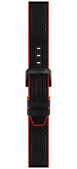 Paski i części Pasek Skórzany Tissot Czarny 20mm z Zapięciem Motylkowym PR 100 T600049851