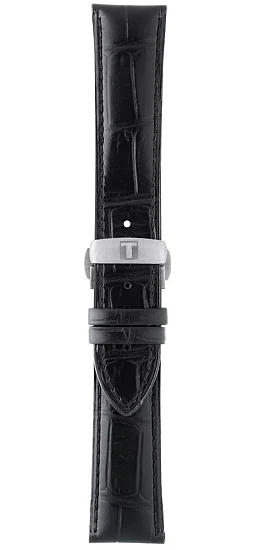 Paski i części Pasek Skórzany Tissot Czarny 22mm z Zapięciem Motylkowym T-Complication, T-Lod T600031625