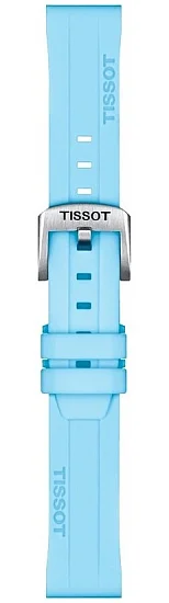 Paski i części Pasek Tissot Niebieski Gumowy 18mm T852047450