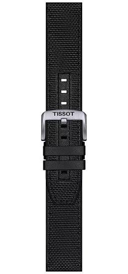 Paski i części Pasek Gumowy Tissot Czarny 22mm Supersport T604047163