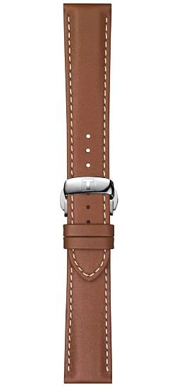 Paski i części Pasek Skórzany Tissot Jasnobrązowy 20mm z Zapięciem Motylkowym Gentelman T600043762