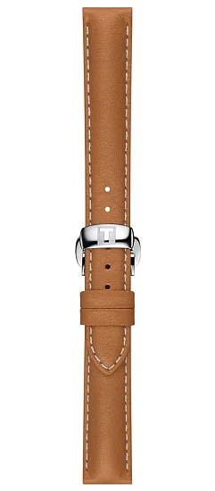 Paski i części Pasek Skórzany Tissot Jasnobrązowy 15mm z Zapięciem Motylkowym T-My Lady T600046069