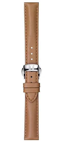 Paski i części Pasek Skórzany Tissot Jasnobrązowy 15mm z Zapięciem Motylkowym T-My Lady T600045074