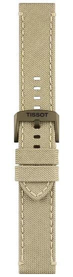 Paski i części Pasek Materiałowy Tissot Beżowy 22mm Chrono XL T604043385
