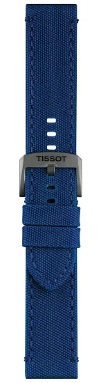 Paski i części Pasek Materiałowy Tissot Niebieski 22mm Gent XL T604043497