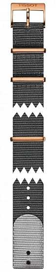 Paski i części Pasek Materiałowy Tissot NATO Szary 19mm Everytime Lady T604039694