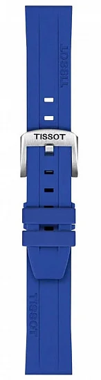 Paski i części Pasek Tissot Niebieski Gumowy 22mm T852051023