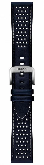 Paski i części Pasek Tissot Niebieski Skórzany 22mm T852051015