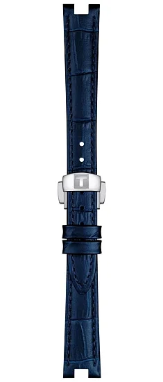 Paski i części Pasek Skórzany Tissot Niebieski 14mm z Zapięciem Motylkowym Bellissima T600047888