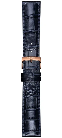 Paski i części Pasek Skórzany Tissot Niebieski 22mm Chrono XL T600048979