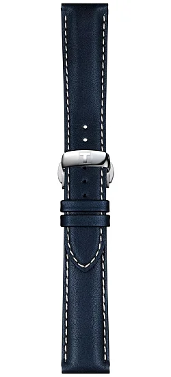 Paski i części Pasek Skórzany Tissot Niebieski 20mm z Zapięciem Motylkowym Gentelman T600045689